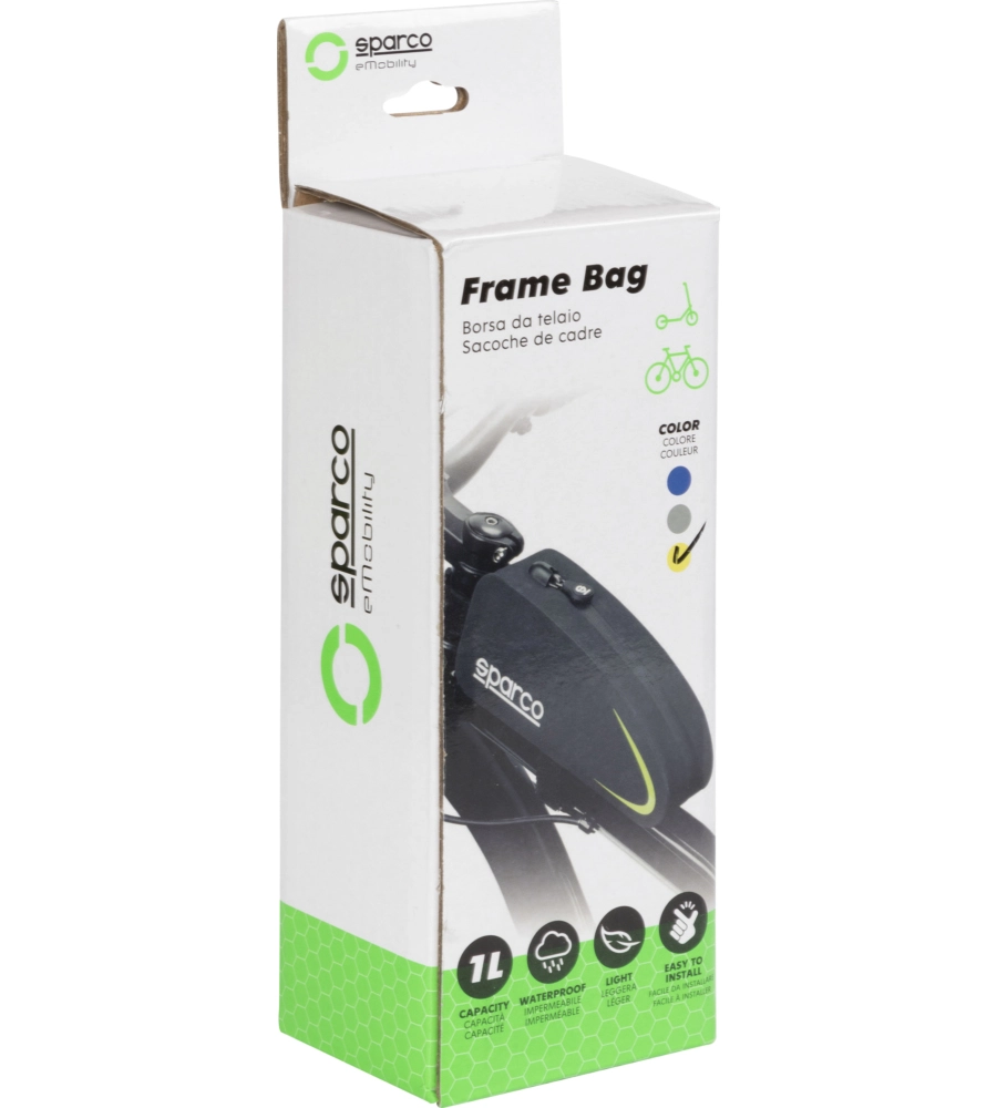 BORSA DA TELAIO PER BICI SPARCO IN NYLON , 21,5X5,5X8,5 CM